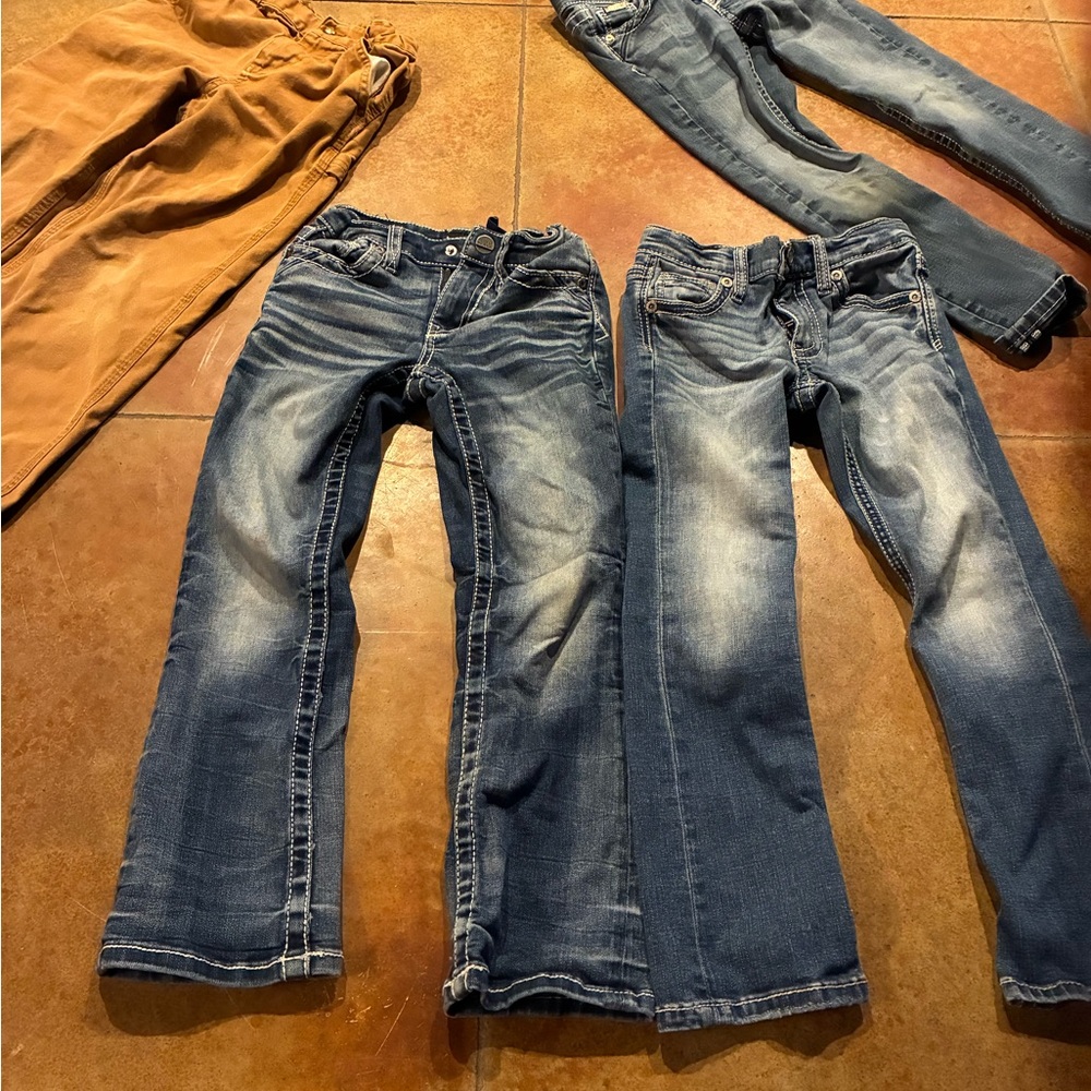 Kids Classic Blue and Tan Jeans
